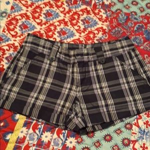 Blue plaid cuff shorts - super cute!